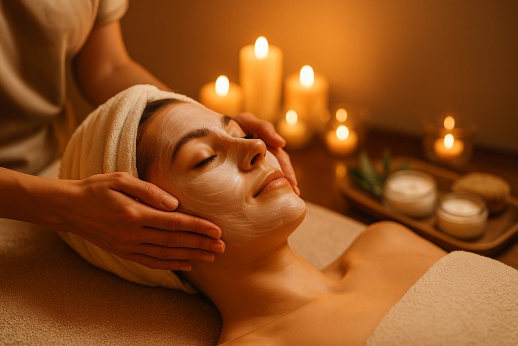 Tratamiento facial relajante en centro de estética en Lleida con enfoque natural y productos ecológicos